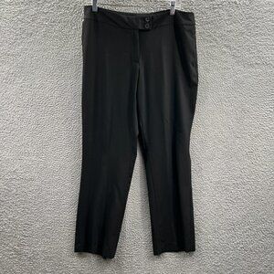 Avenue Women Pants 14 Average Black Stretch Zip Front Mid Rise Pockets